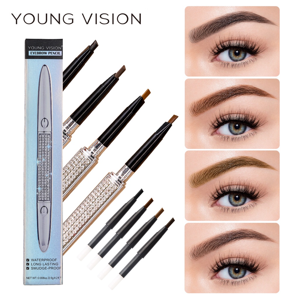 eyebrow pencil double ends are not easy to halo and stain, and the