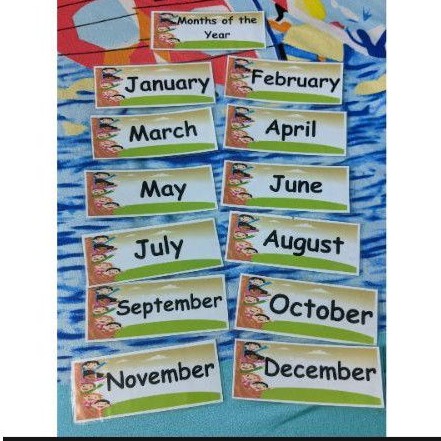 Laminated Months of the Year | Shopee Philippines