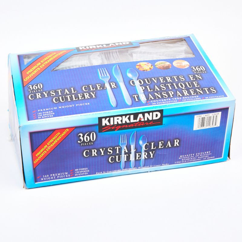 Kirkland Signature Crystal Clear Cutlery Set 360pcs