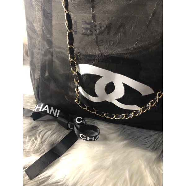 Chanel mesh tote on sale bag