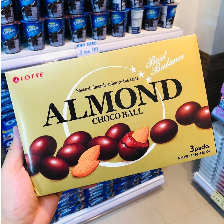 Lotte Almond Choco Ball 3 Packs 138g Shopee Philippines