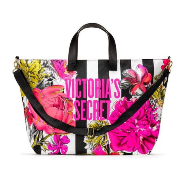 Victoria Secret Floral Weekender Tote Bag Shopee Philippines