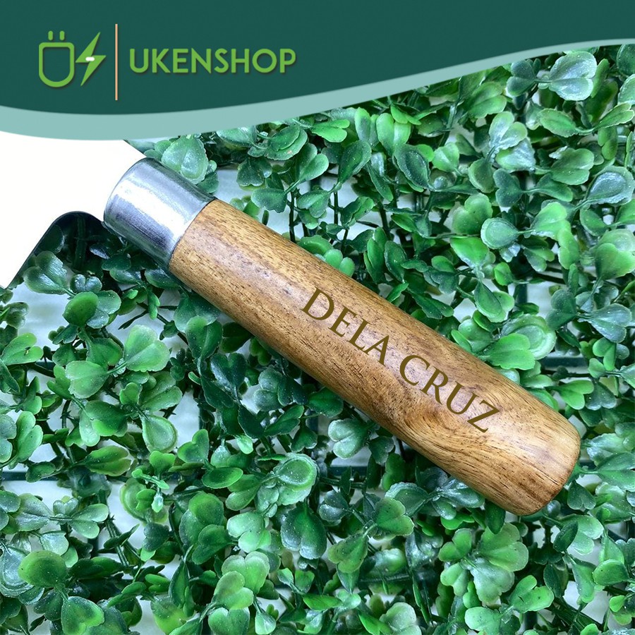 Personalized Custom Engrave Wooden Handle Kitchen Knife Stainless Steel ...
