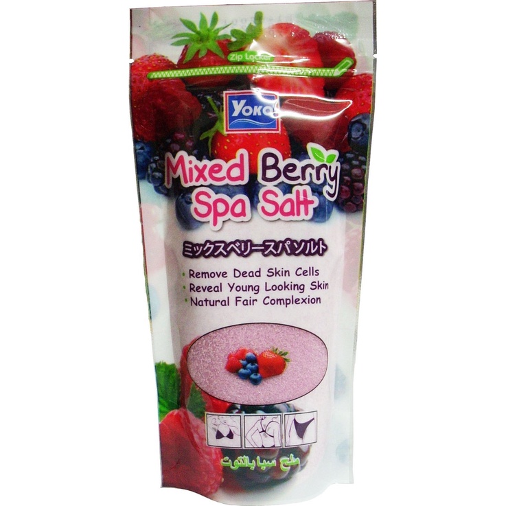 YOKO MIXED BERRY SPA SALT 300 grams/WHITENING/MOISTURIZING/ANTI