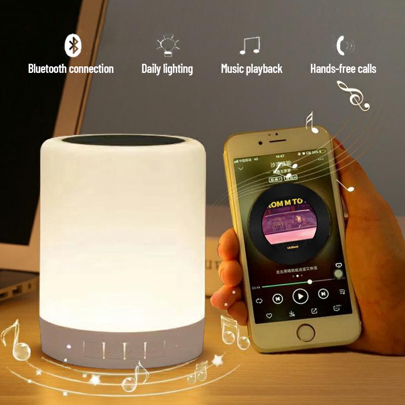 Touch Lamp Bluetooth Speaker Wireless Rechargeable Smart Mood Lamp ...