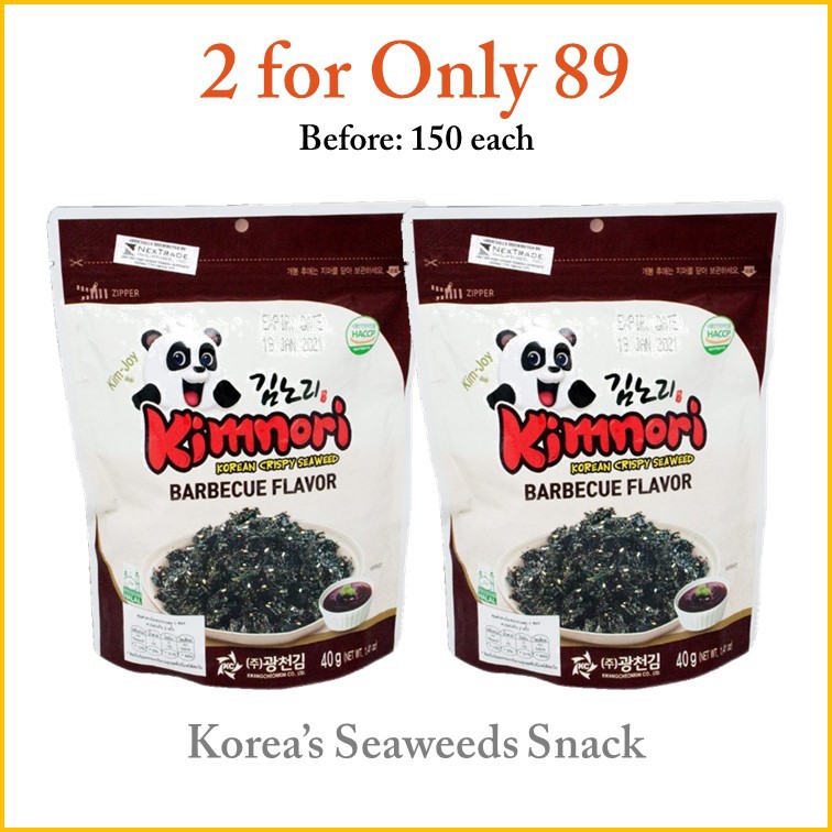 Korean SEAWEEDS SNACK Kimnori Korean Crispy Seaweed Barbeque flavor BBQ