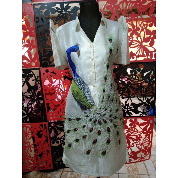 Peacock design outlet dress