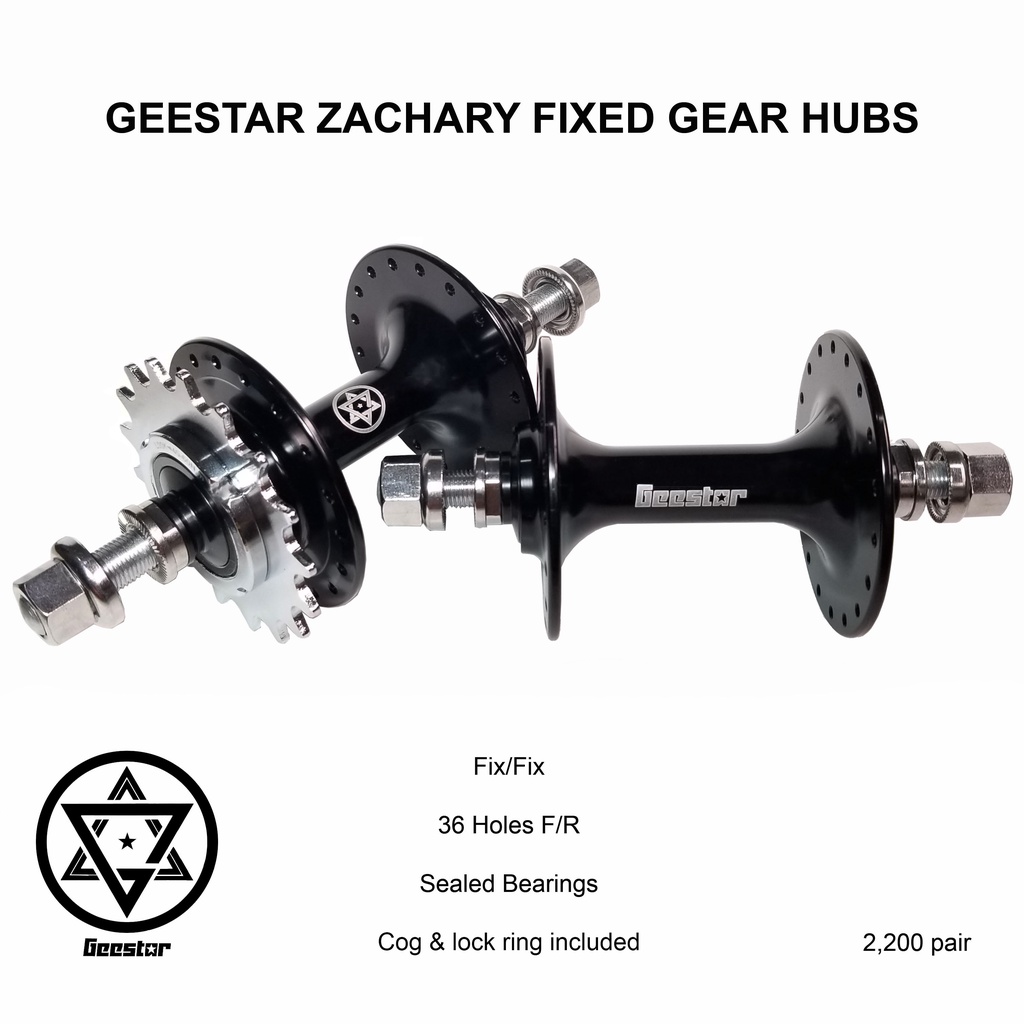 Geestar Zachary Fixed Gear Hubs Sealed Bearing 36 holes Fix Fix Fixie Front Rear Hub with Cog Shopee Philippines