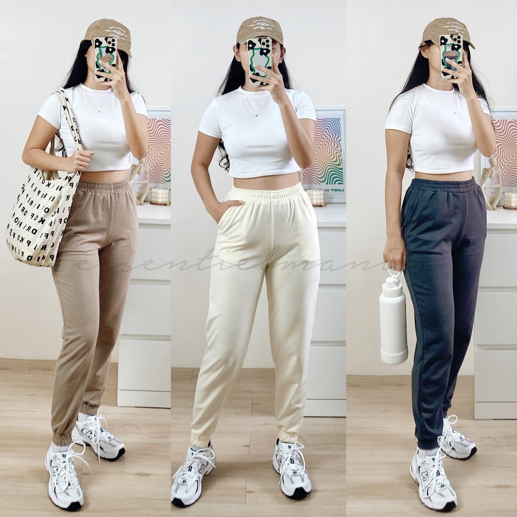 aesthetic pants high waist jogging pants for women korean jogger