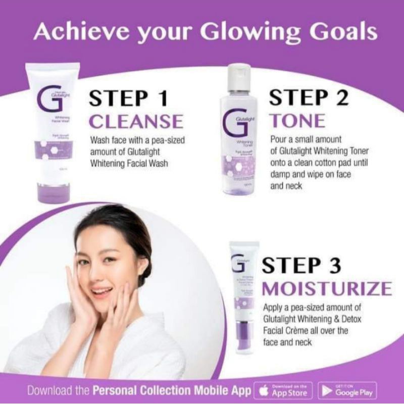 Glutalight Whitening Skin Care Set step routine Shopee Philippines