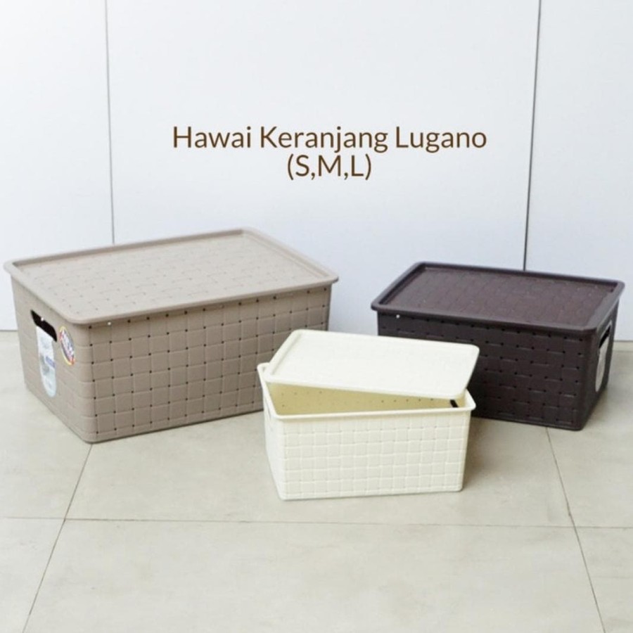 Hawaii 9251 DT Lugano M Basket With Plastic Lid Container Box | Shopee ...