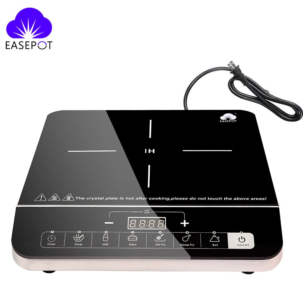 EASEPOT 1800W Portable Induction Cooktop Digital Countertop Single Burner Induction Cooker Hot