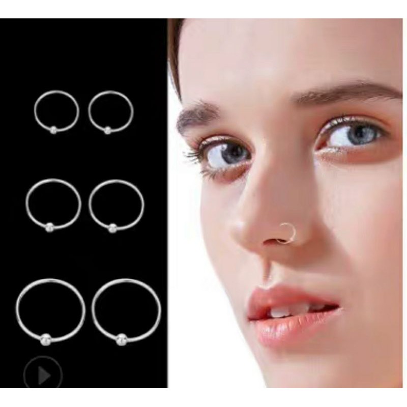 925 pure silver nose ring (1pc) Shopee Philippines