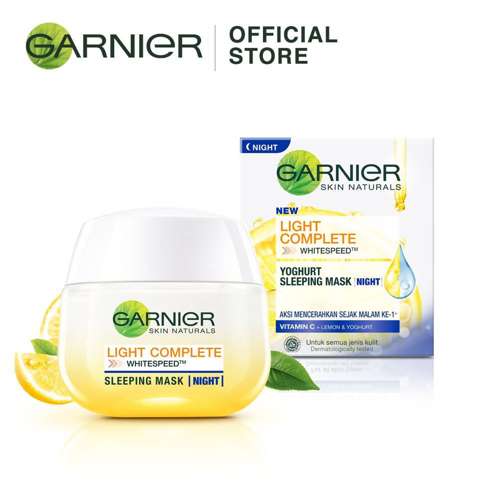Garnier Light Complete Yogurt Sleeping Mask Night Cream 50g Shopee Philippines