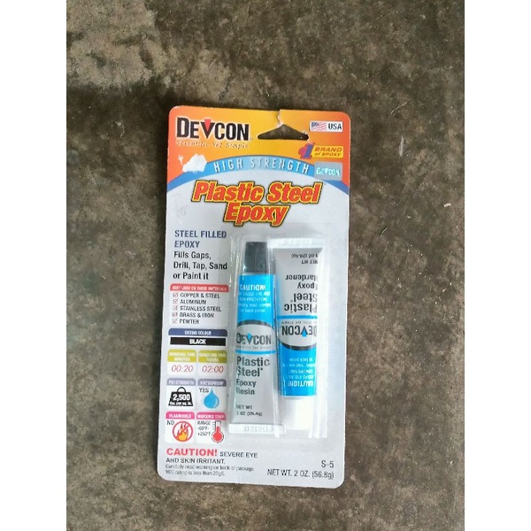 DEVCON Plastic Steel Epoxy S5 Steel Filled Epoxy 56.8g (Resin & Hardener) Shopee Philippines