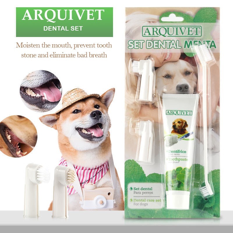 Dog Toothpaste Healthy Edible Cleaning Oral Mouth Teeth Pet Toothbrush