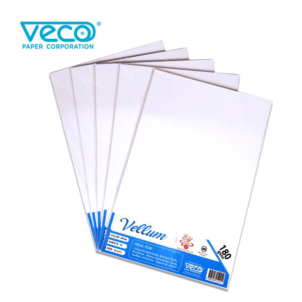 Veco Elit Vellum Board 180gsm (5sets) Shopee Philippines