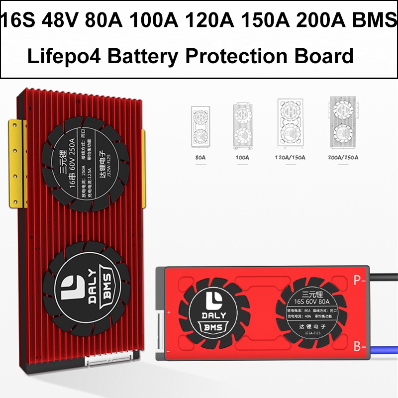 16S 48V 80A 100A 120A 150A 200A BMS Lifepo4 Battery Protection Board ...