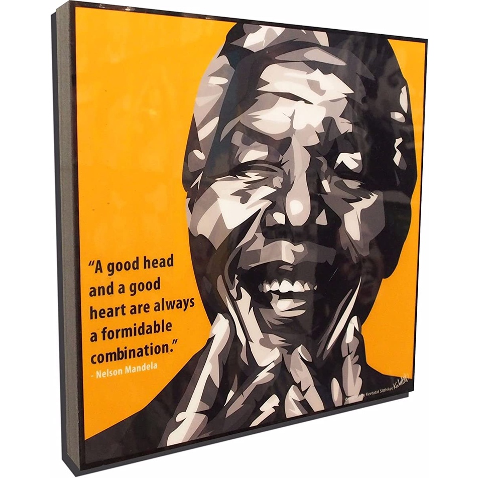 Nelson Mandela Poster and print POP ART Painting on Canvas Motivational