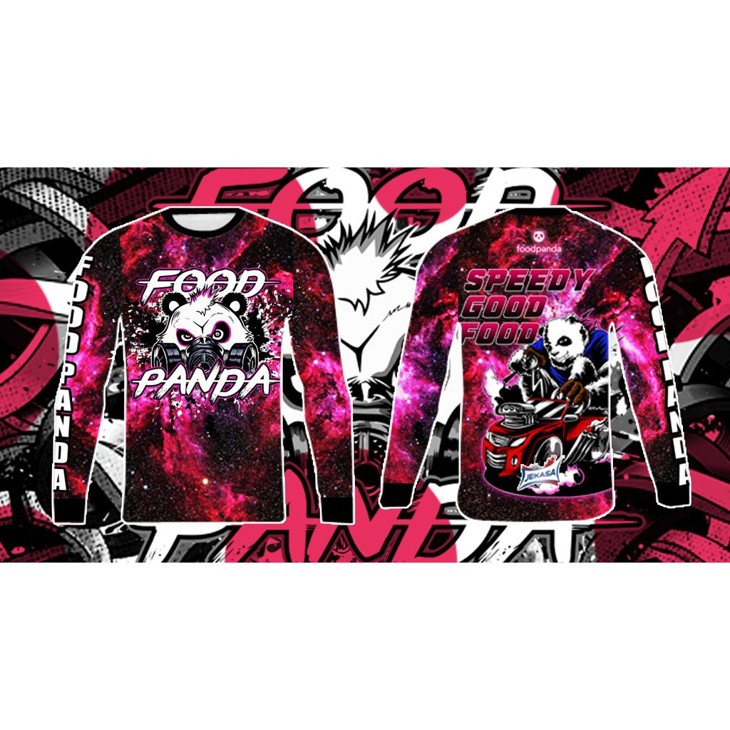 FOOD PANDA Riders Sleeves RIDER SLEEVE FOOD PANDA FULL SUBLIMATION Jersey Shirt Long Sleeves