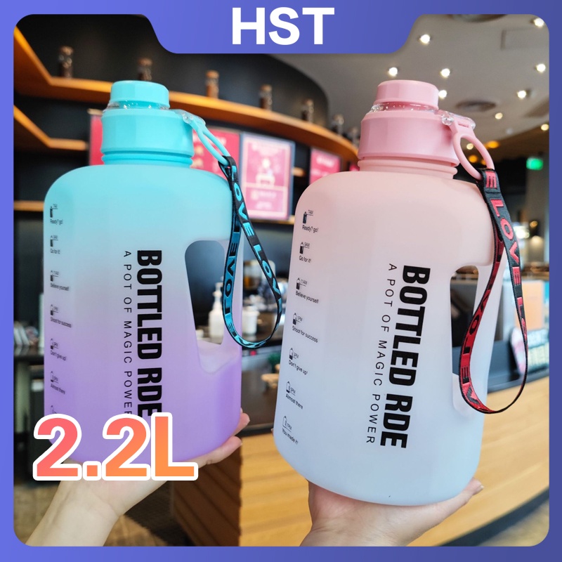 2.2L Water Bottle with handle Sport Gym Bottles Fitness Sports BPA Free ...