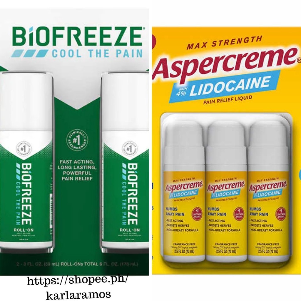 Aspercreme Lidocaine NoMess RollOn 2.5oz(like Salonpas but Roll On