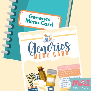 Generics Menu Card For Drugstore | Shopee Philippines