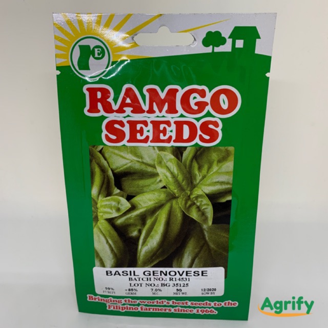 Basil Genovese Seeds Ramgo 2900 Seeds Shopee Philippines