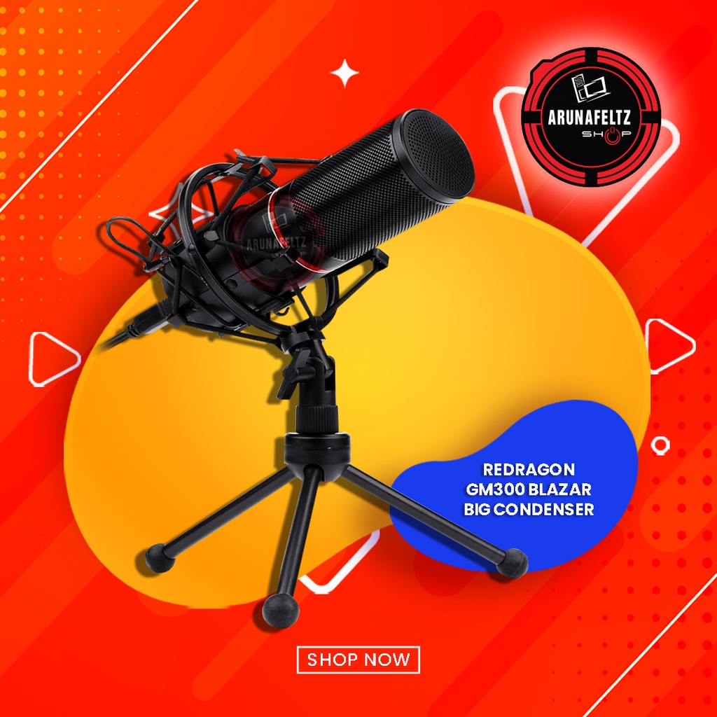 REDRAGON GM300 BLAZAR BIG CONDENSER MICRPHONE | Shopee Philippines