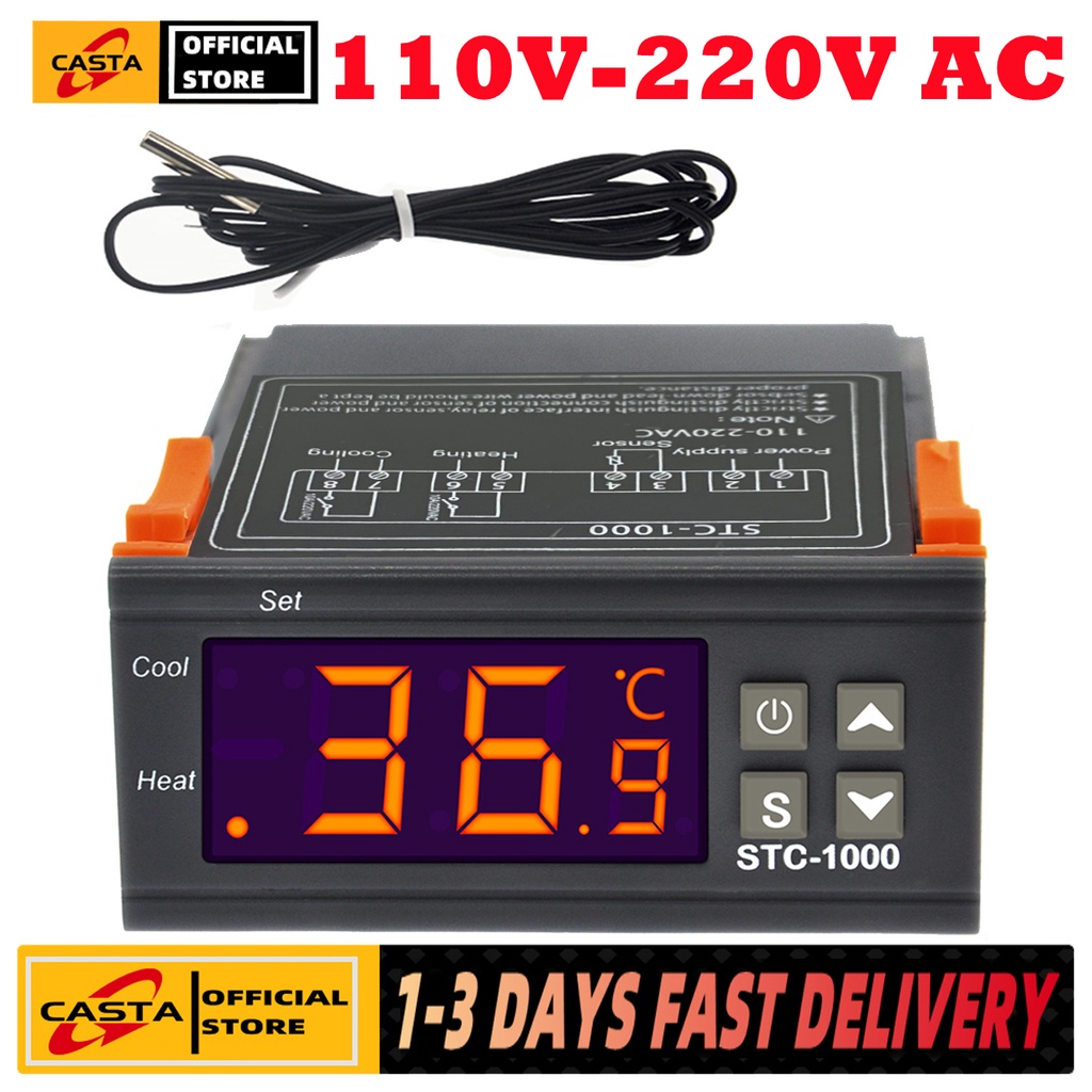 Casta STC-1000 220V Digital Thermostat Temperature Thermometer Controller  for egg incubat