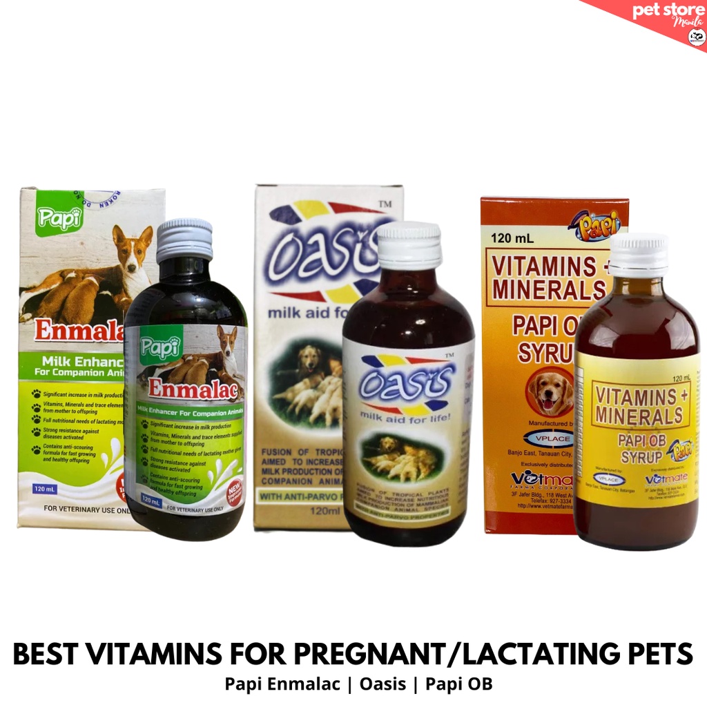 Milk Enhancer and Vitamins for Pregnant Dog Enmalac 120ml Oasis 120ml