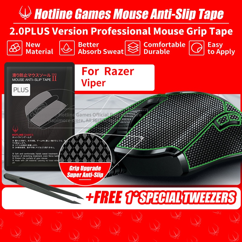 Hotline Games 20plus Mouse Anti Slip Grip Tape For Razer Viper Viper Ultimategrip Upgrade 9840