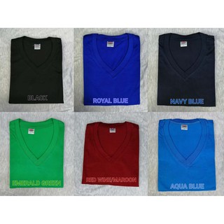 Blue Denim Plain V-neck Tshirt For Adult (UNISEX) | Shopee Philippines