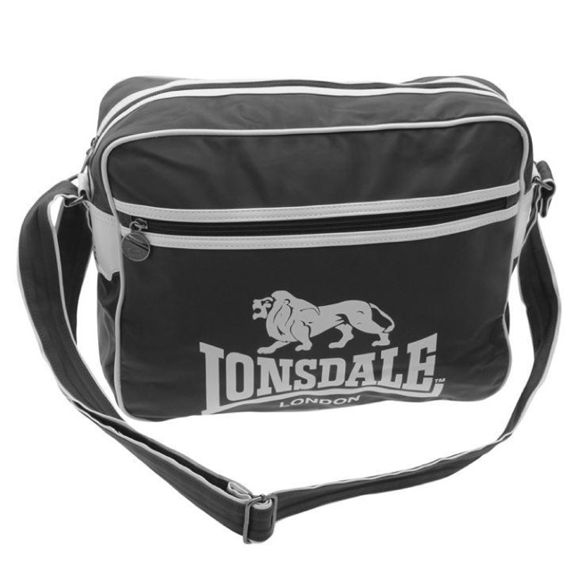 Vintage Lonsdale London Black Leather Shoulder Bag – Like New Vintage