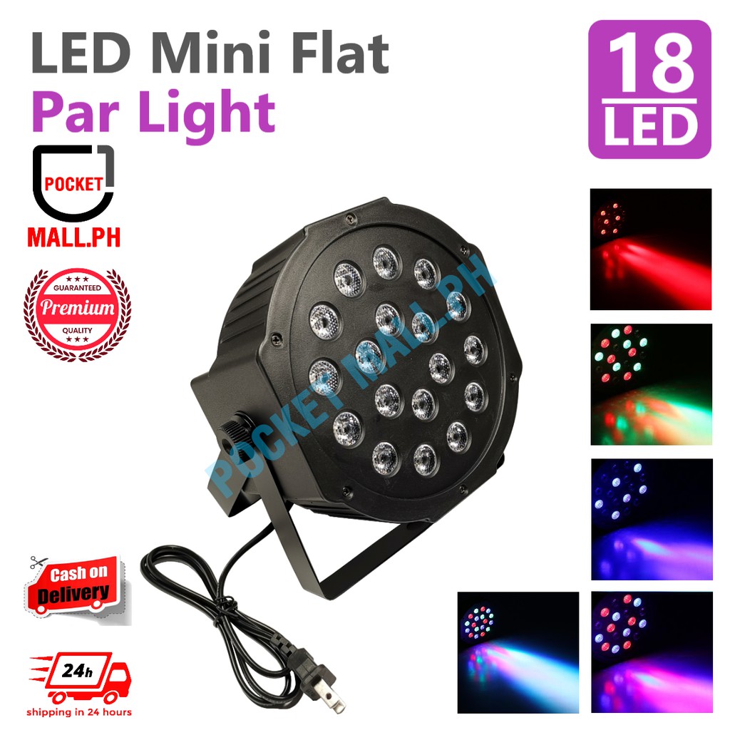 Led mini flat par light deals 18