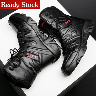 Handmade Mens Genuine Leather Boots Vintage Round Toe Cargo High Top Shoes  Male Cow Leather Motorcycle Boots Plus Size 45 46 - AliExpress