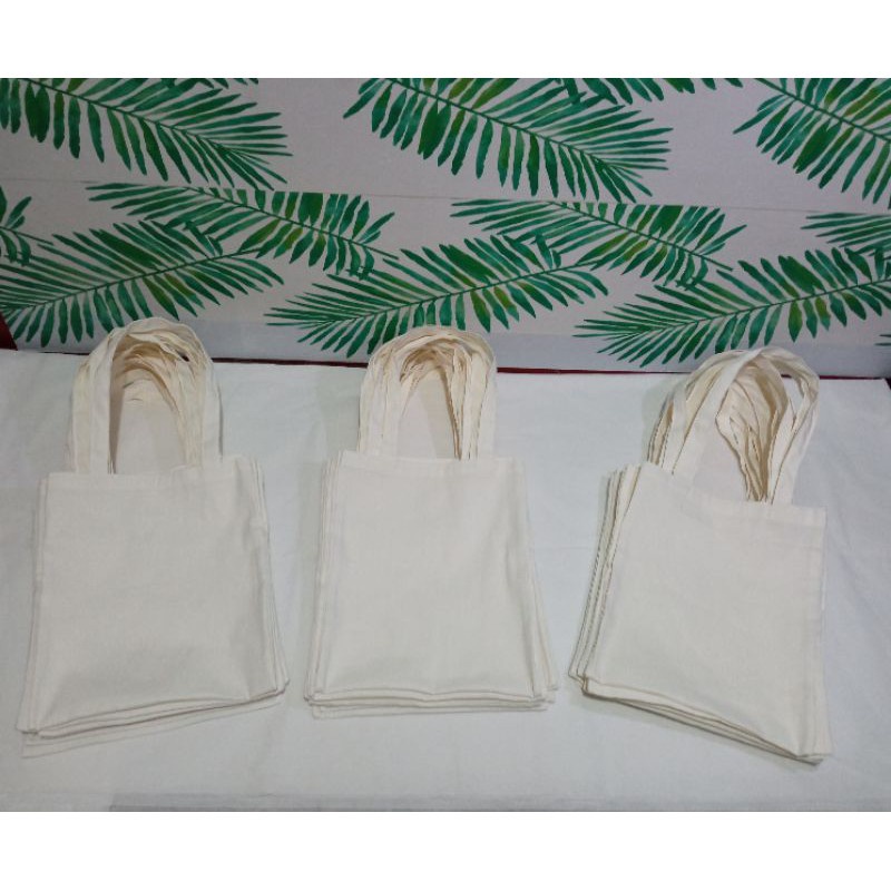 Plain Canvas Tote Bag Eco Bag (Katsa) Shopee Philippines