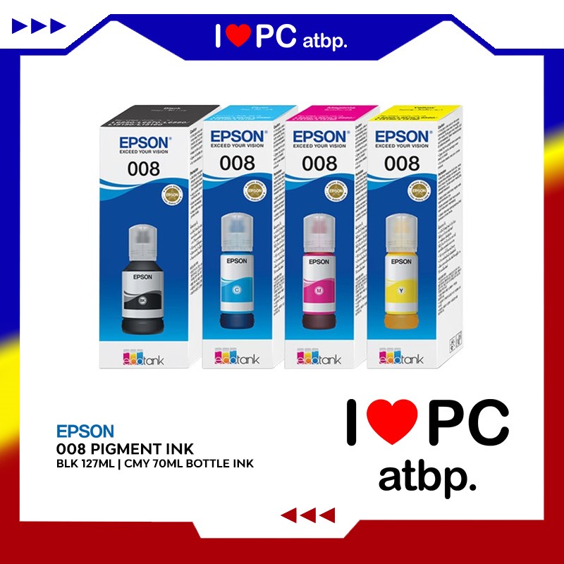 Epson 008 Pigment Ink Bottle for L6460/6490/6550/6570/6580/11160/15150