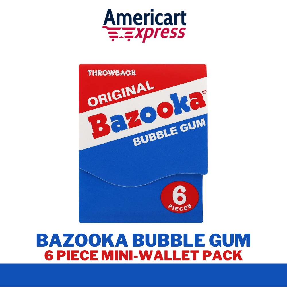 Bazooka Throwback Original Bubble Gum - 6 pieces
