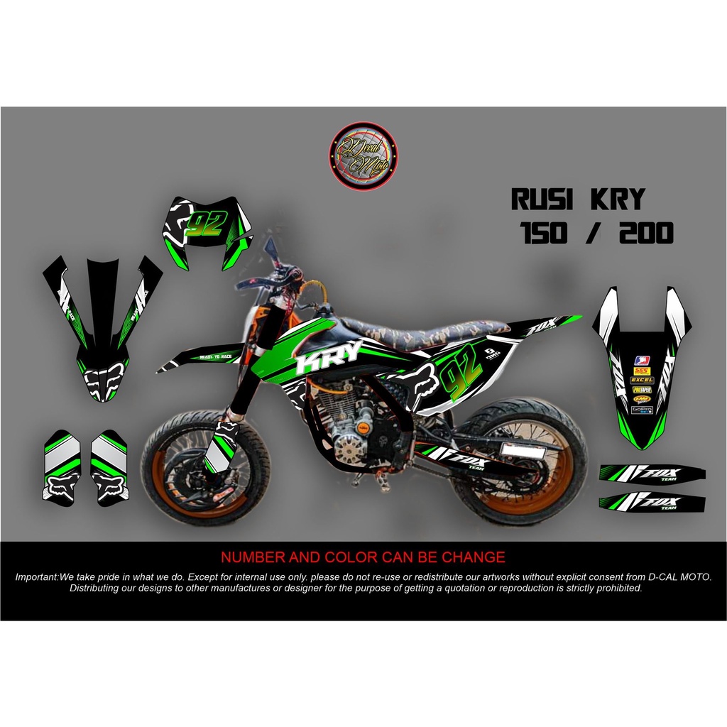 Decals, Sticker, Motorcycle, Decals Sticker for RUSI KRY 150/200 FDX ...