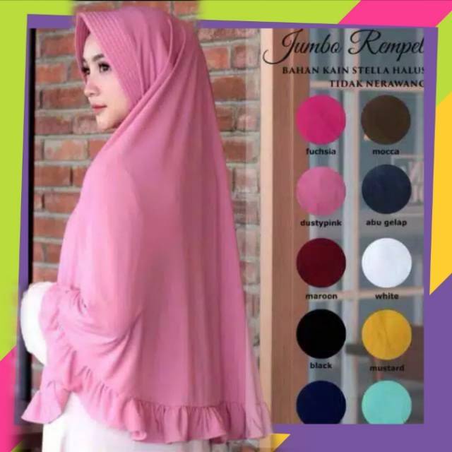 Bestselling!!! Jumbo RAMPEL JERSEY HIJAB SUPER / JUMBO RAMPEL JERSEY ...