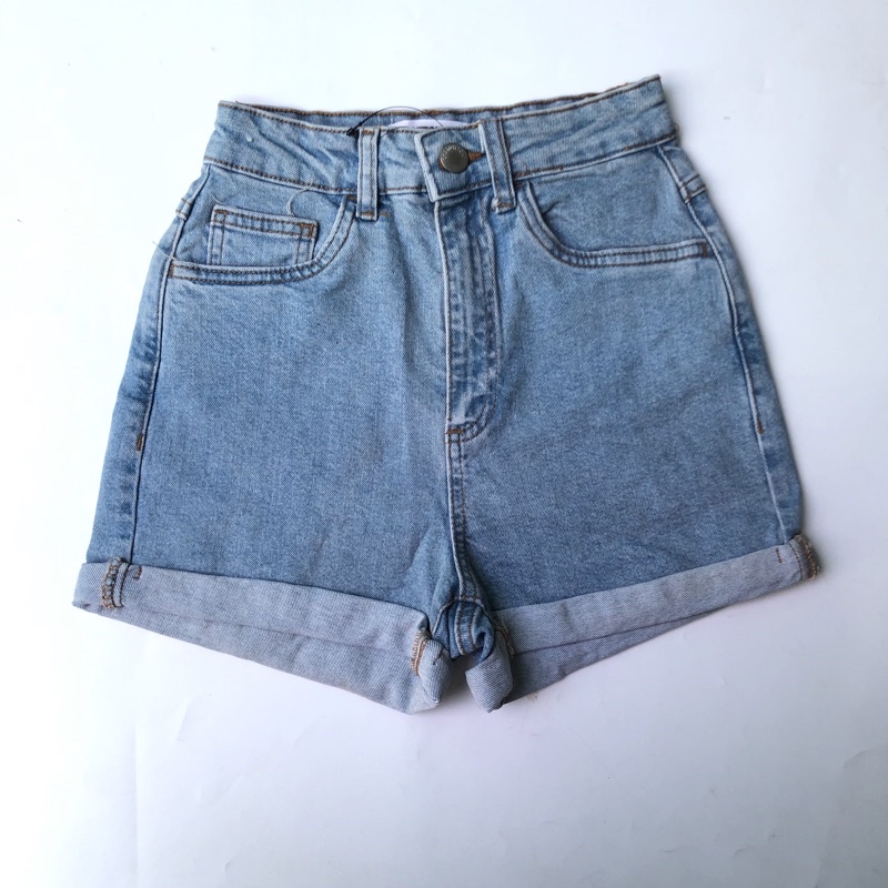 Cotton On Stretchy Highwaisted Clean Cut Denim Shorts | Shopee Philippines