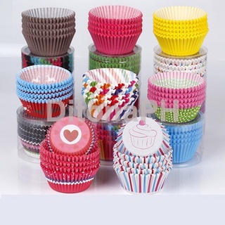 100PCS Molds PET Paper Cupcake Liners Wrappers Baking Cups Muffin Dessert  Cookie