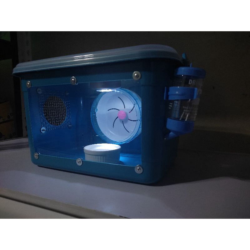 View of 12L ACRYLIC BIN CAGES COMPLETE SET FOR HAMSTER( FREE LED LIGHTS ...
