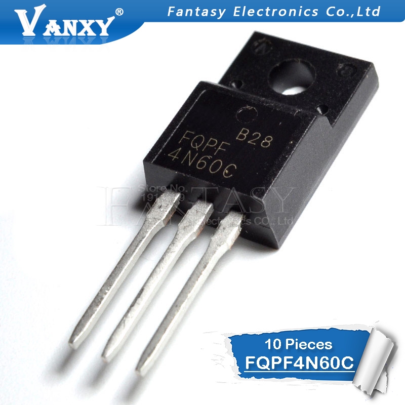 10PCS FQPF4N60C TO-220 4N60C 4N60 TO220 FQPF4N60 new MOS FET transistor ...