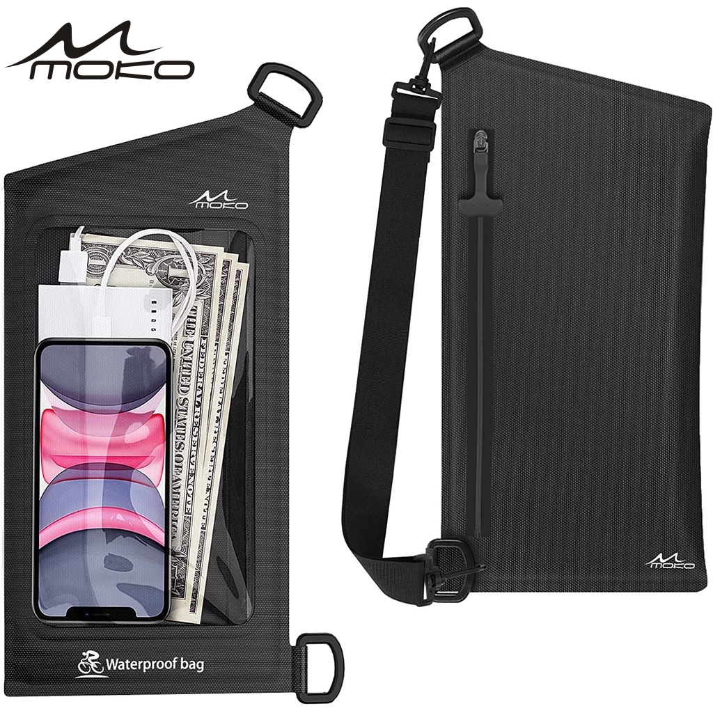 MoKo Waterproof Phone Pouch Wallet Bag, IPX8 Adjustable Sling
