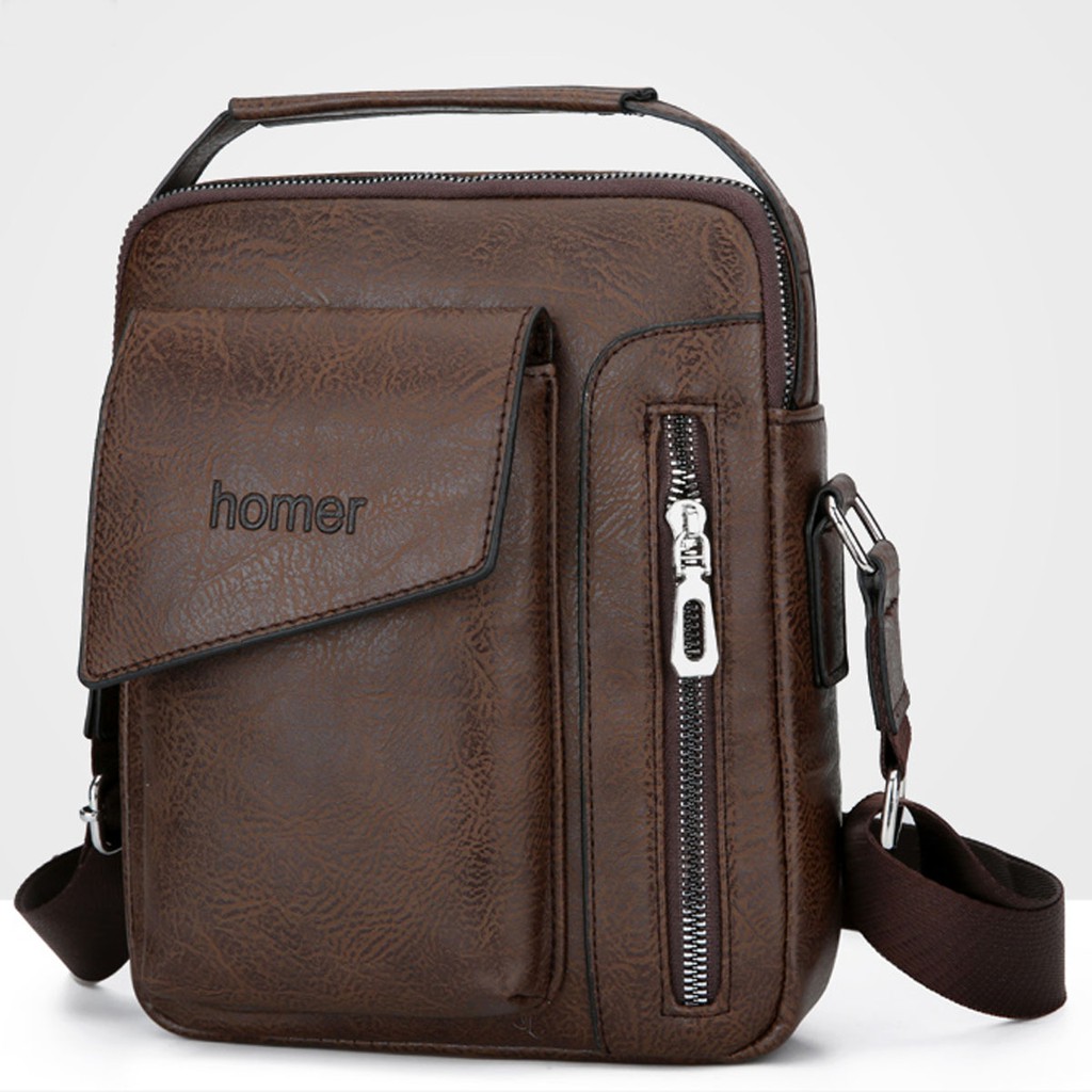 Homer Endel Crossbody Leather Sling Bag For Men and Women | Shopee ...