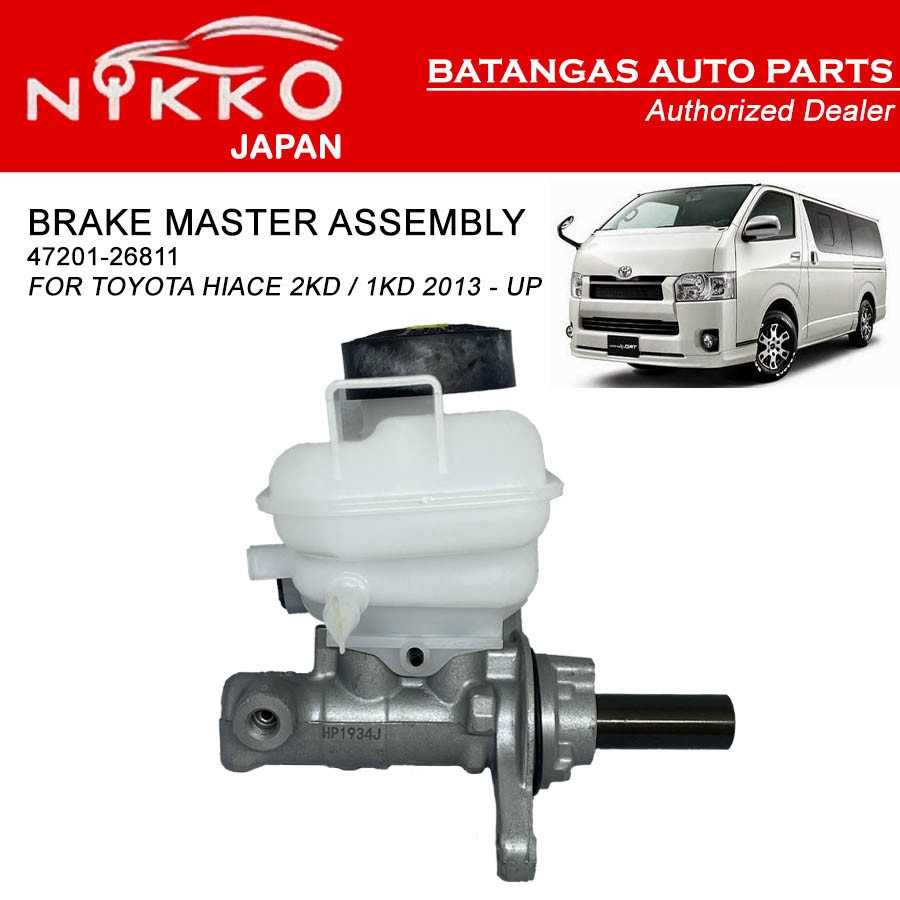 BRAKE MASTER ASSEMBLY For Toyota Hiace 2KD / 1KD 2013UP Part No 4720126811 Nikko Japan