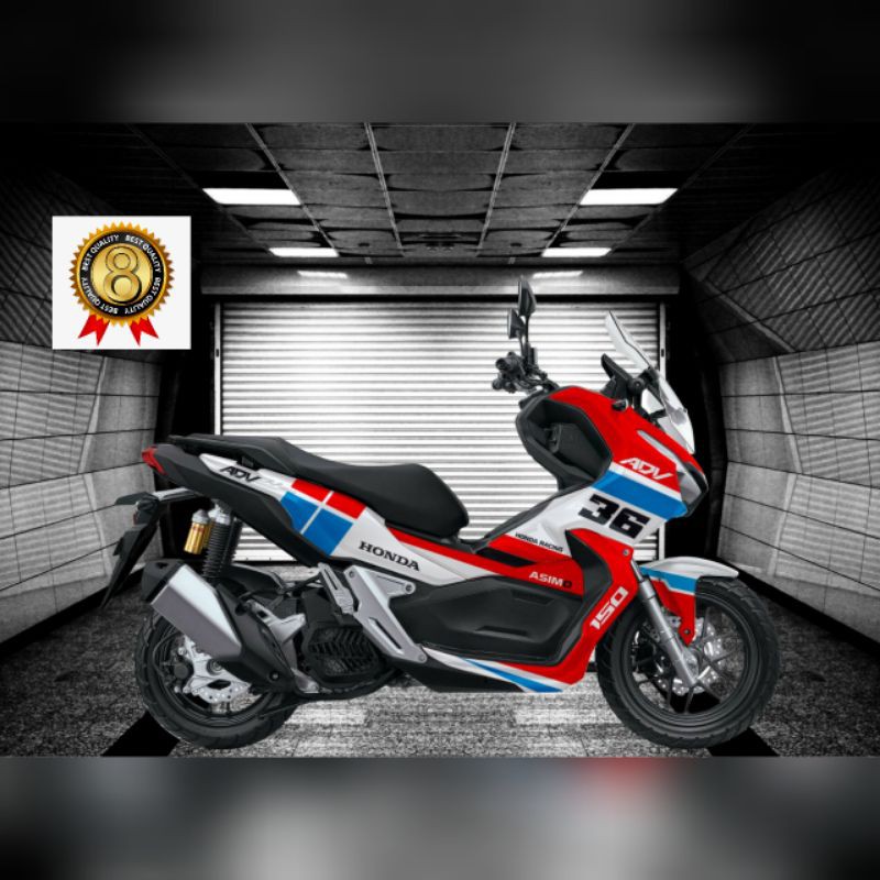 MERAH Sticker Decal Honda ADV 150 Red Blue full body Variation | Shopee ...