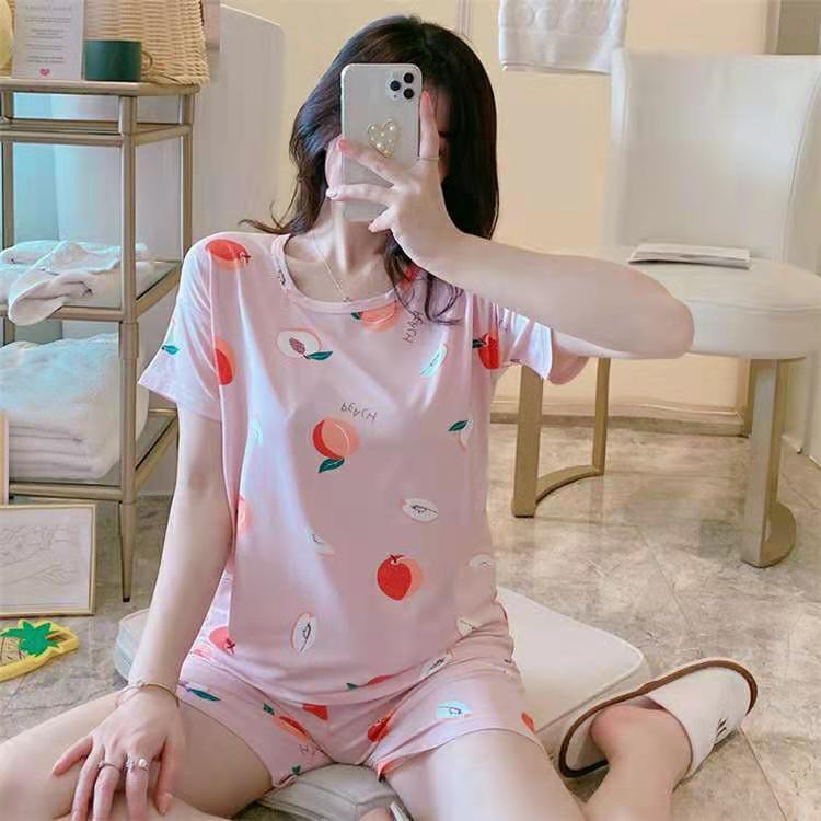 Lr Fashion Women Terno Pajama For Adult Sleepwear Nighwear Short Terno Set Freesize Shopee